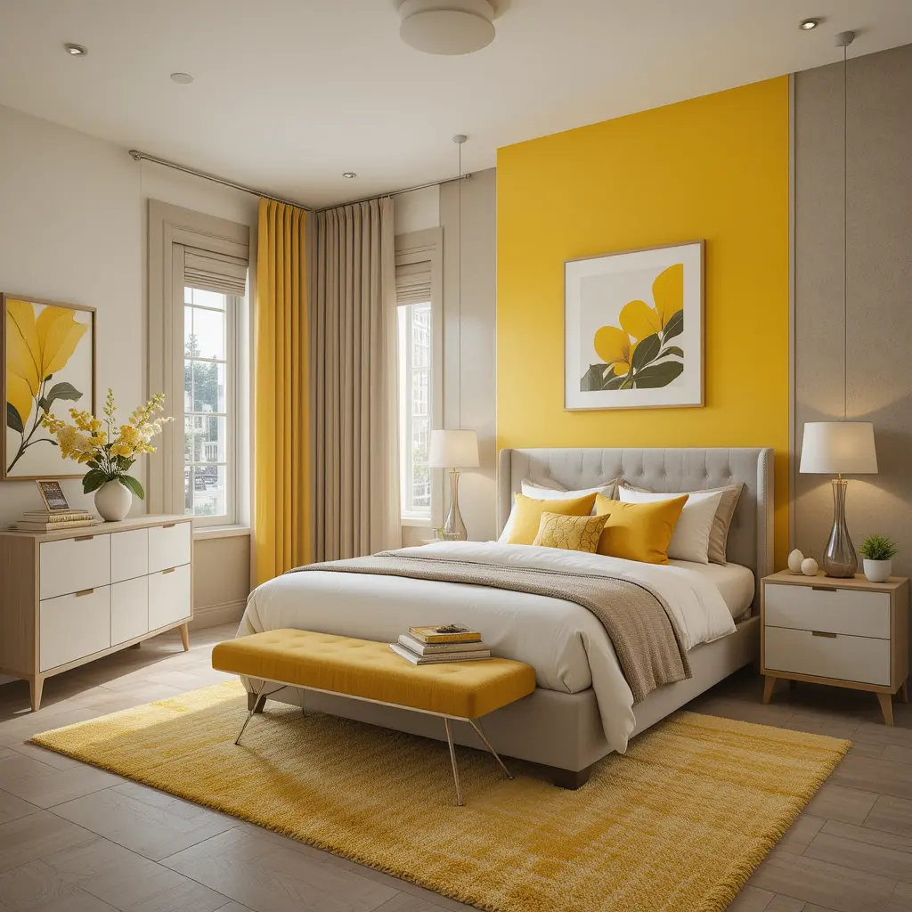 Bold Yellow and Neutral Tones