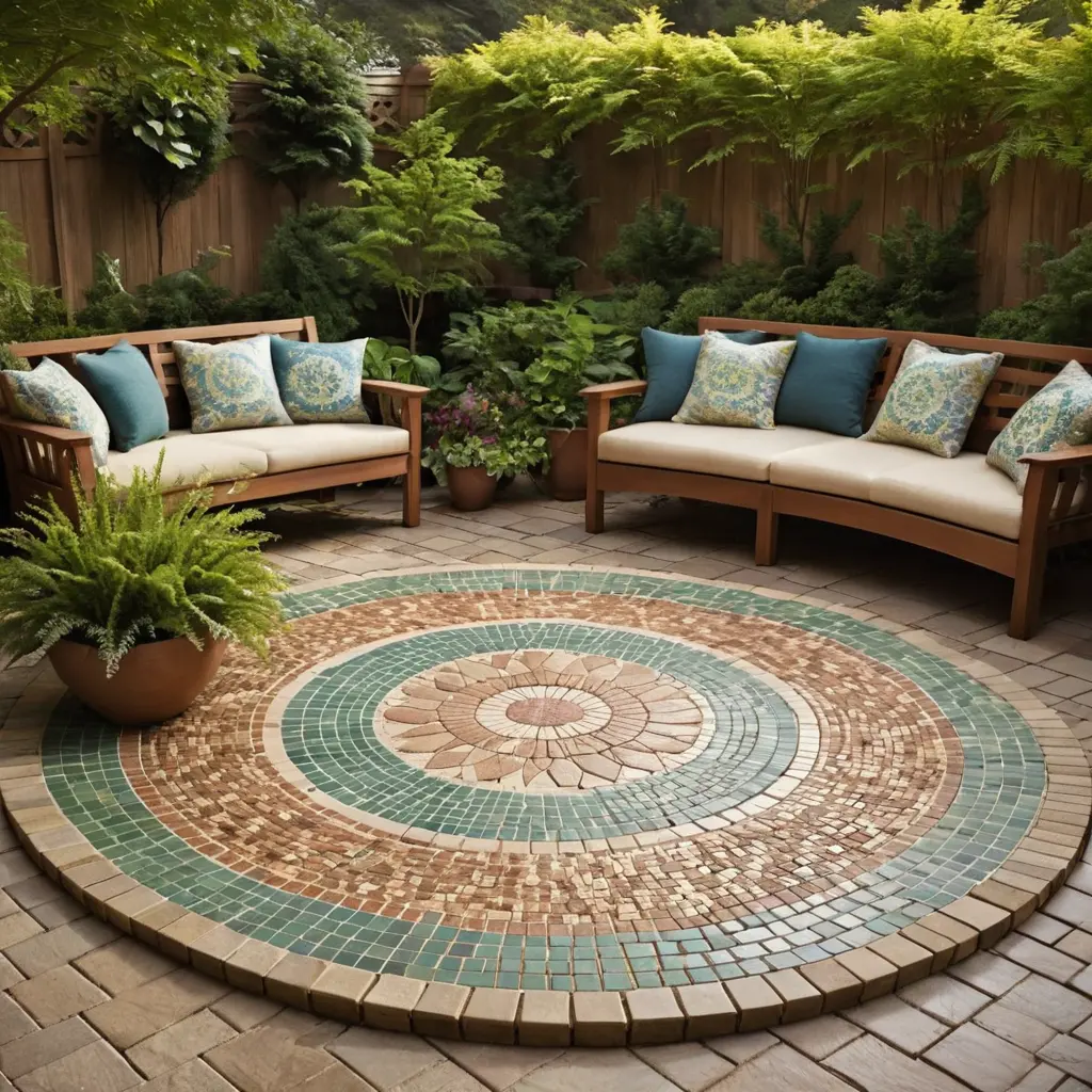 Circular Paver Mosaic