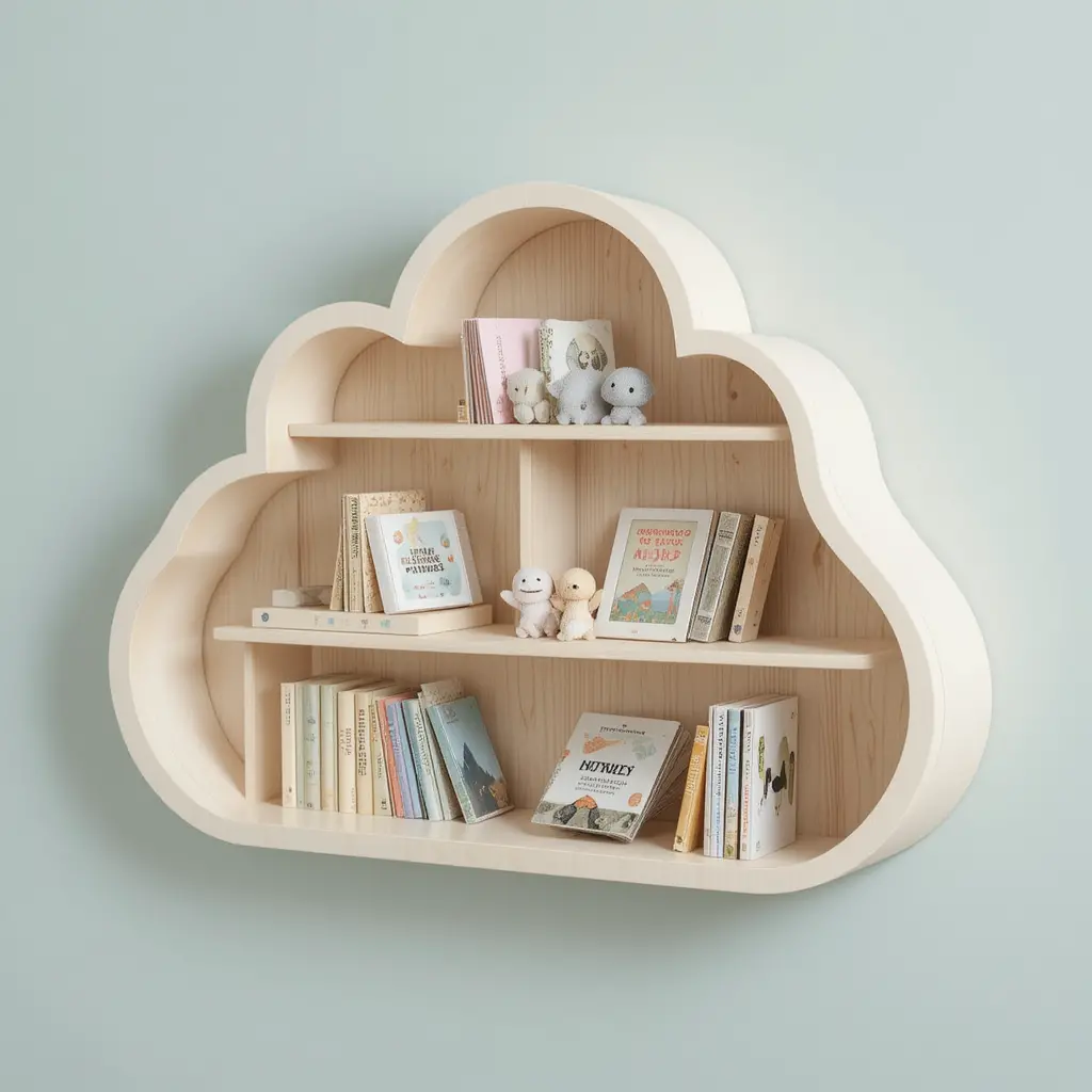 Cloud-Shaped Bookshelf