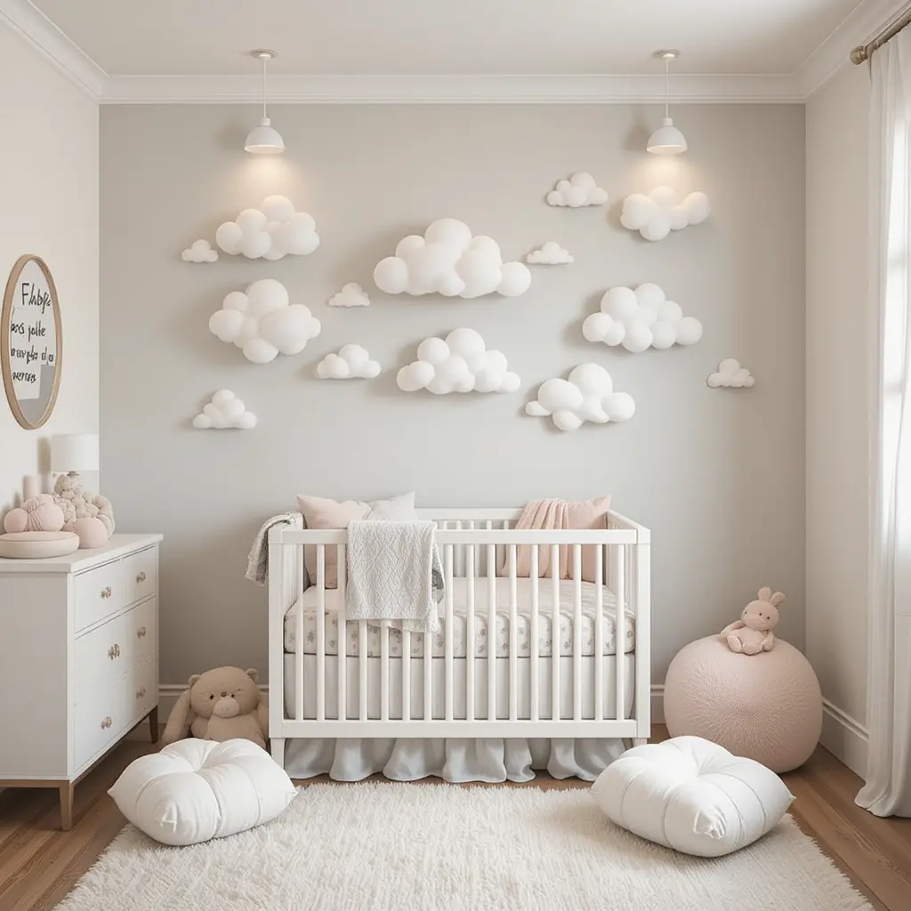 Cloud-Shaped Wall Decals