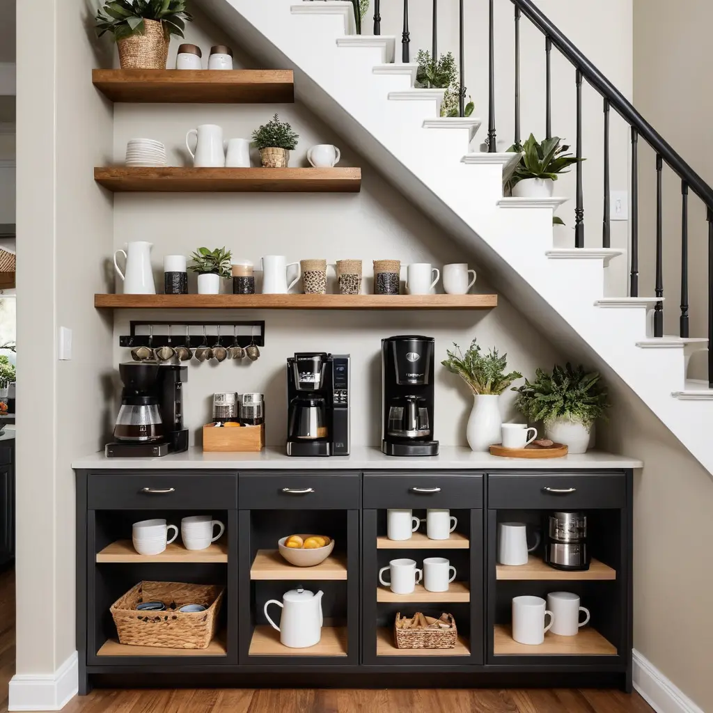 Coffee Bar Under the Stairs