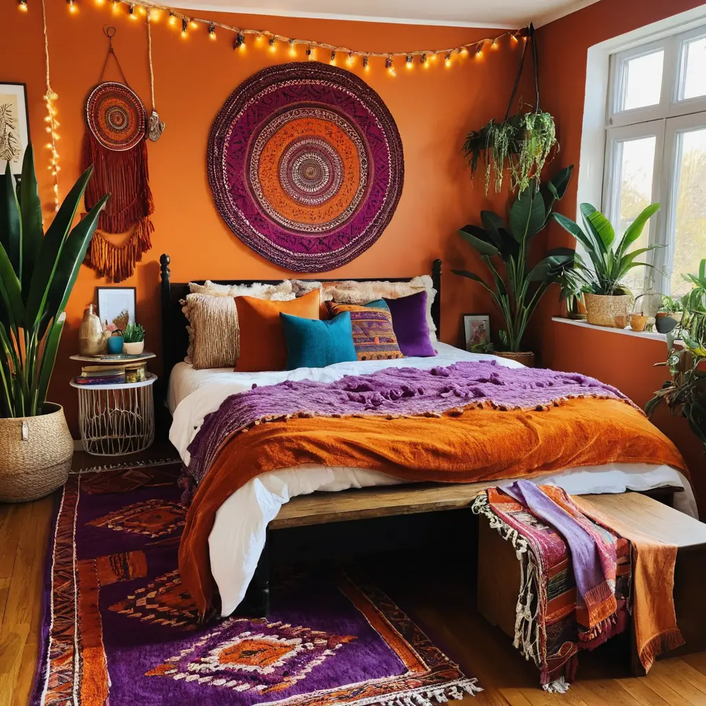 Colorful Bohemian Bedroom