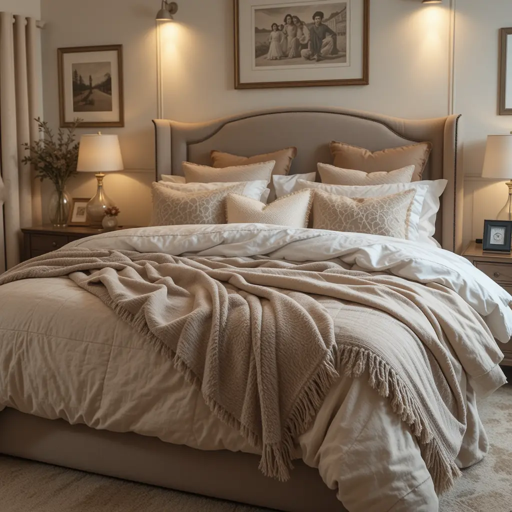 Cozy, Layered Bedding
