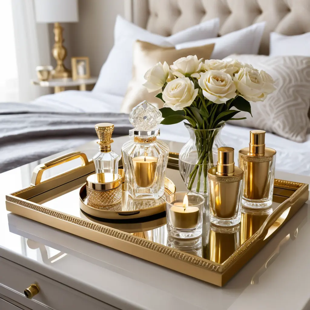Create a Luxe Gold Tray with Accessories