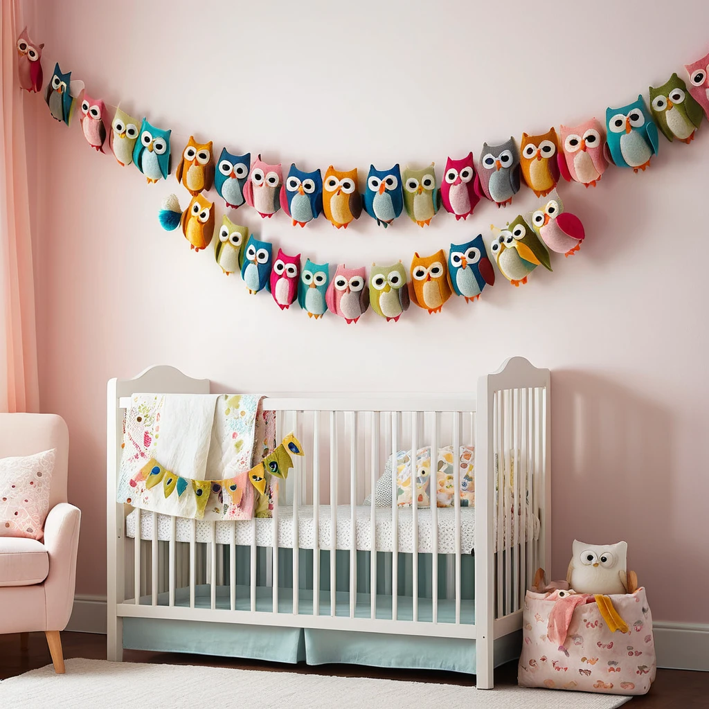 DIY Felt Owl Garland