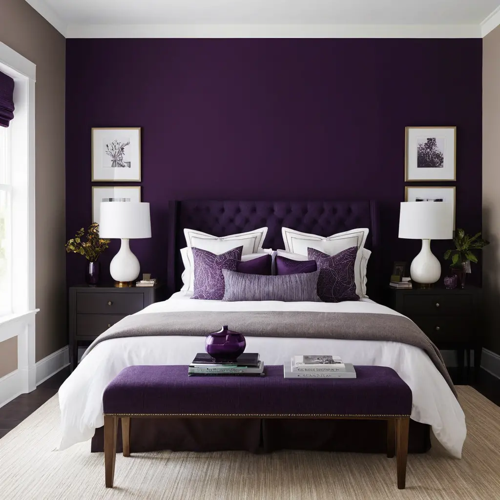 Deep Purple Accent Wall