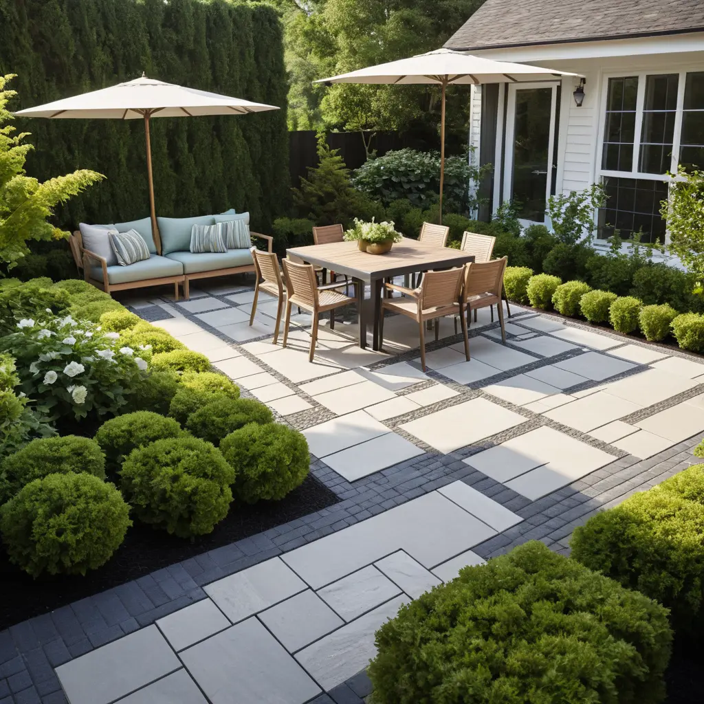 Diagonal Paver Arrangement