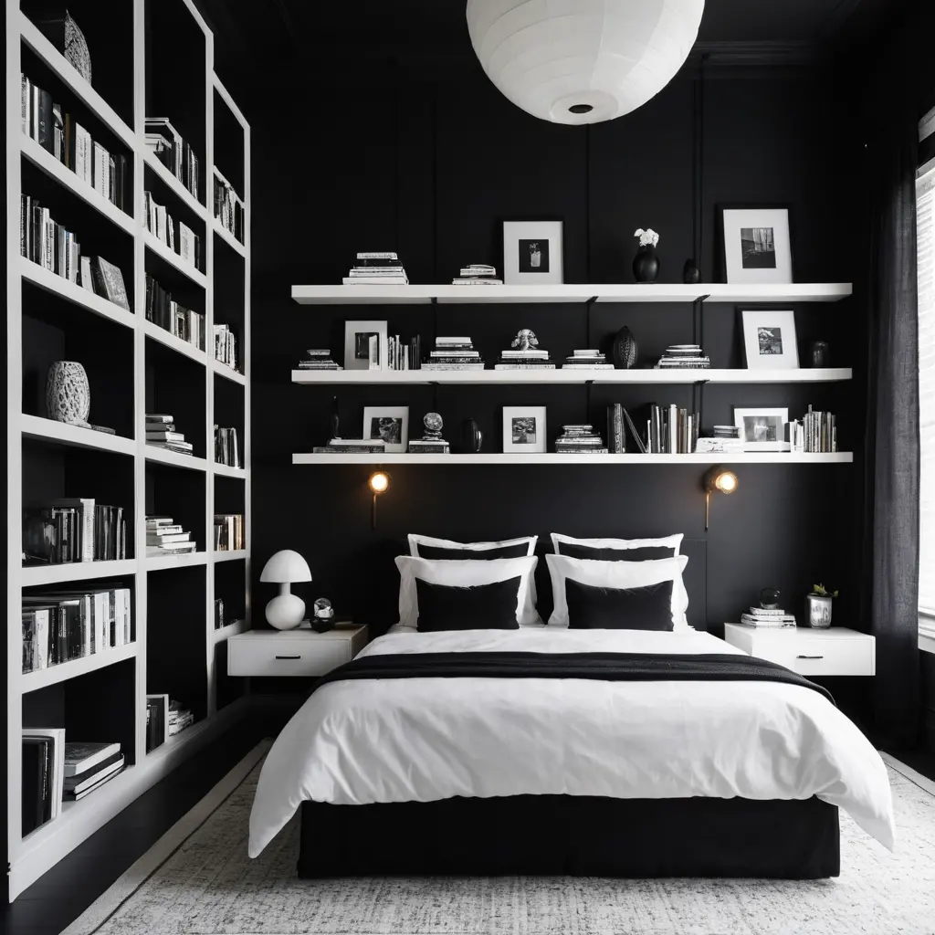 Display Books in Black and White Covers