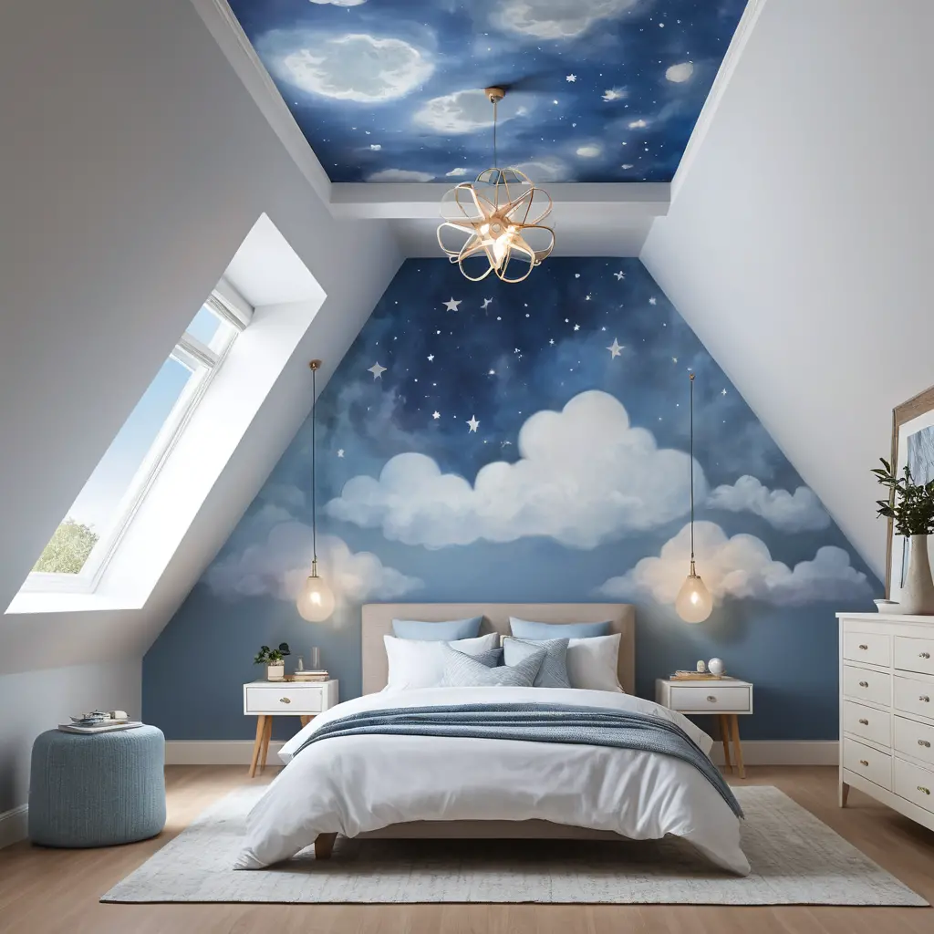 Dreamy Sky Loft Bedroom