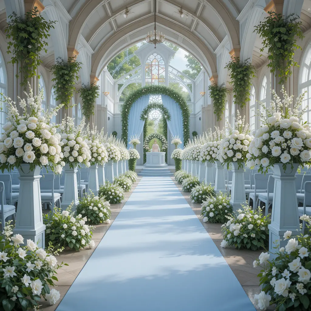 Dusty Blue Aisle Runner