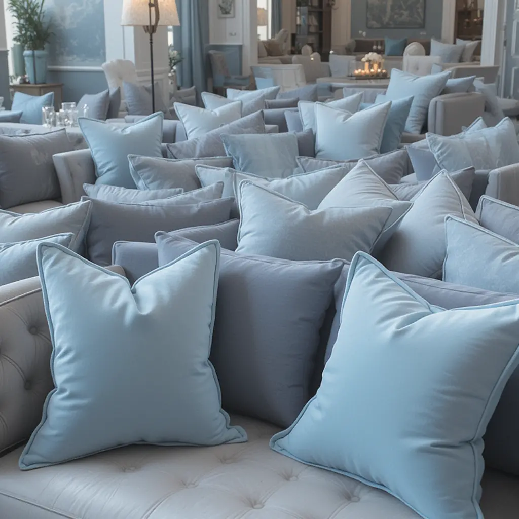 Dusty Blue Throw Pillows
