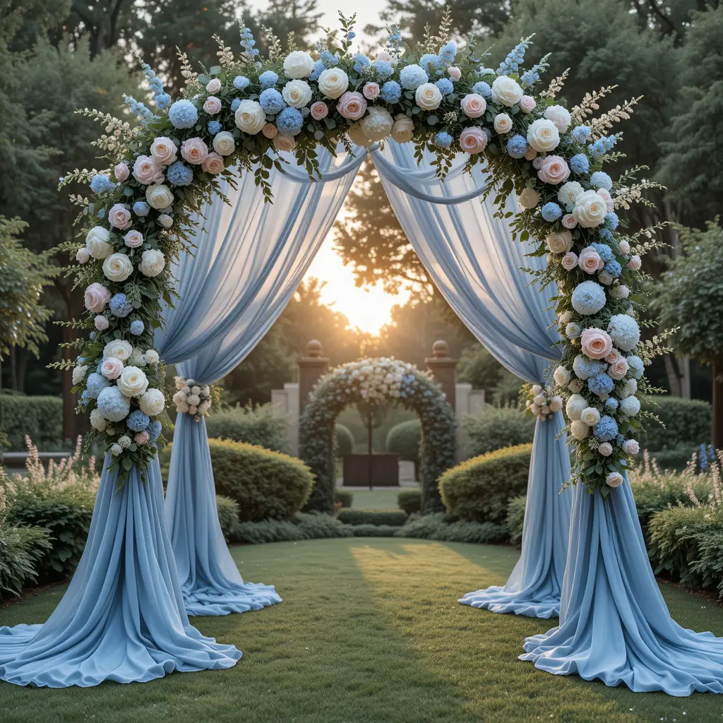 Dusty Blue Wedding Arches