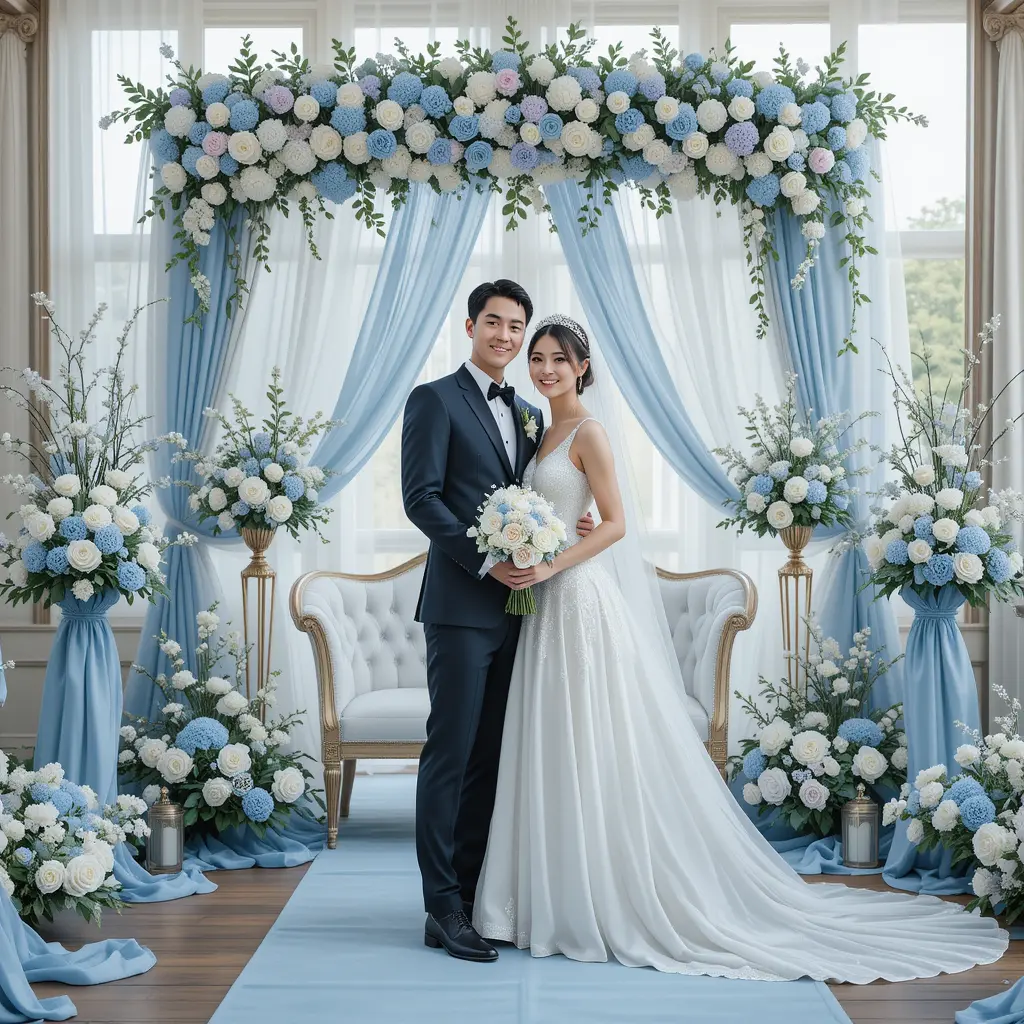 Dusty Blue Wedding Photographs