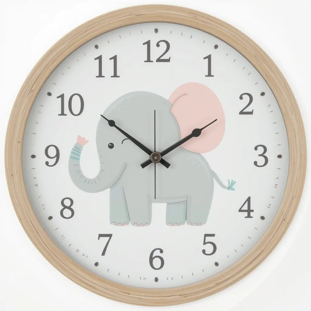 Elephant-Themed Wall Clock