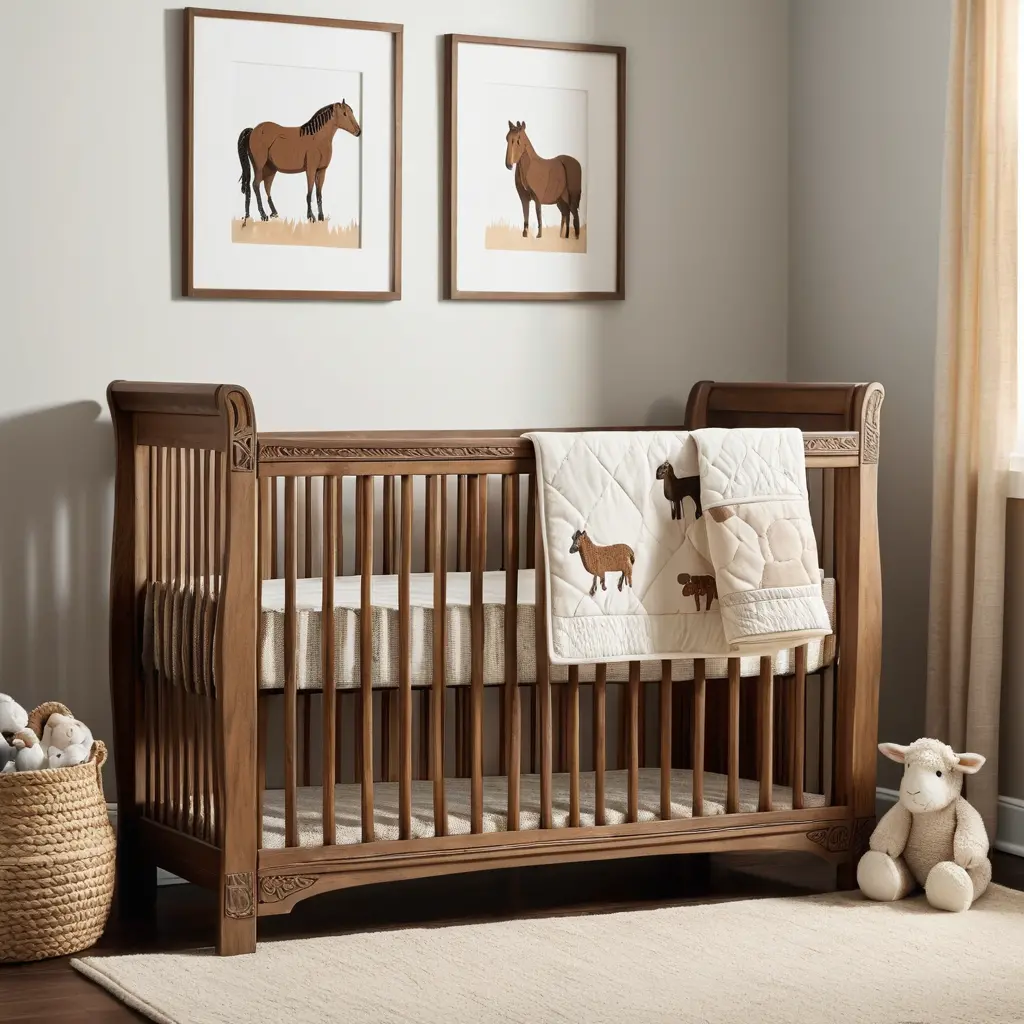 Farm Animal-Themed Crib