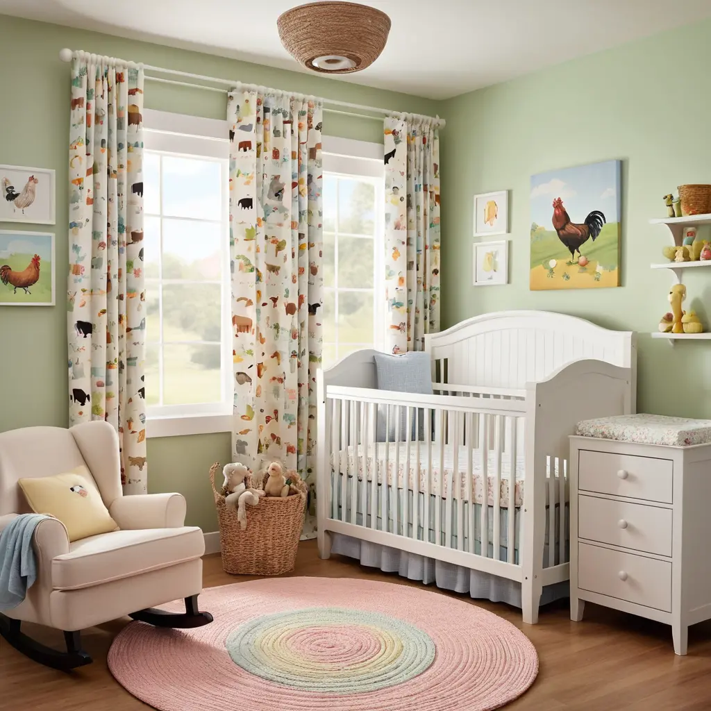 Farm Animal-Themed Curtains