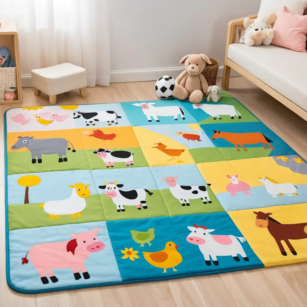 Farm Animal-Themed Playmat