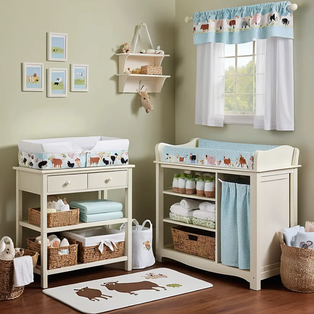 Farm-Themed Changing Table Accessories
