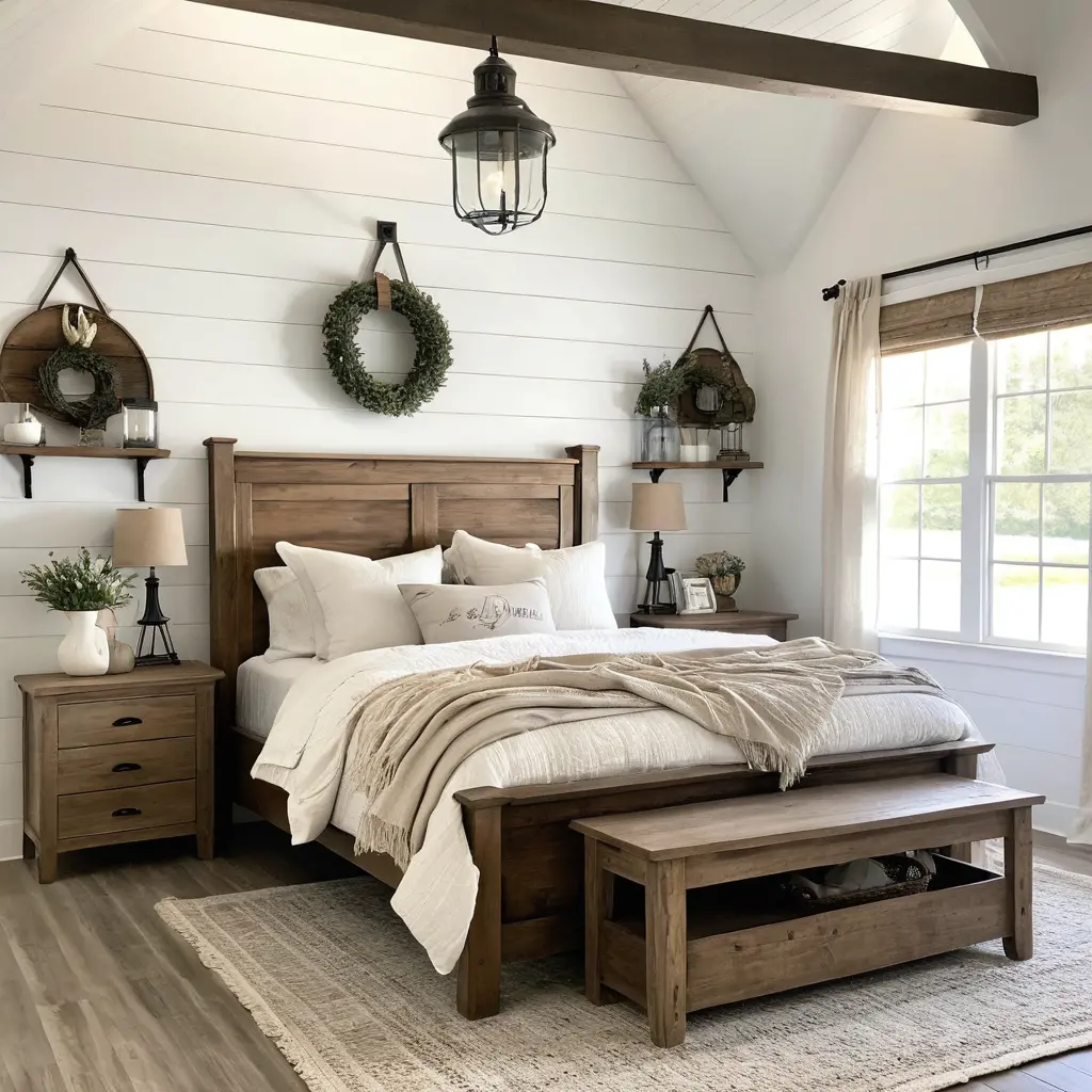 Farmhouse White Bedroom