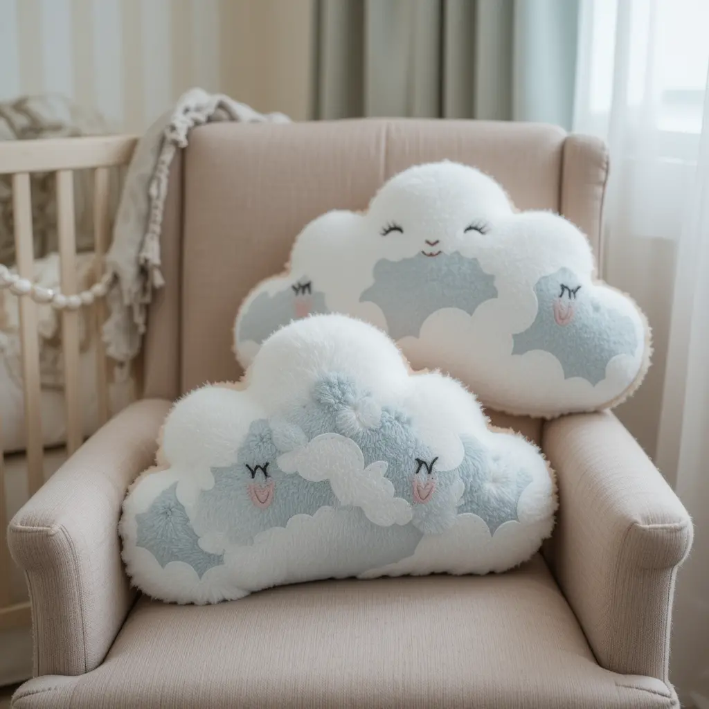 Faux Cloud Accent Pillows