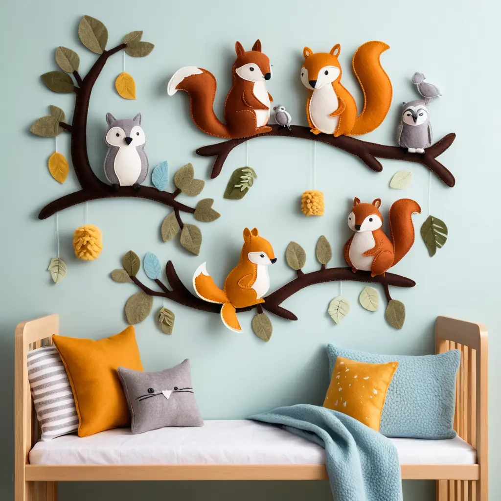Felt Animal Wall Hangings
