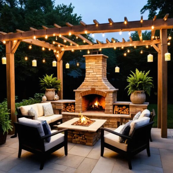 Fireplace with a Pizza Oven