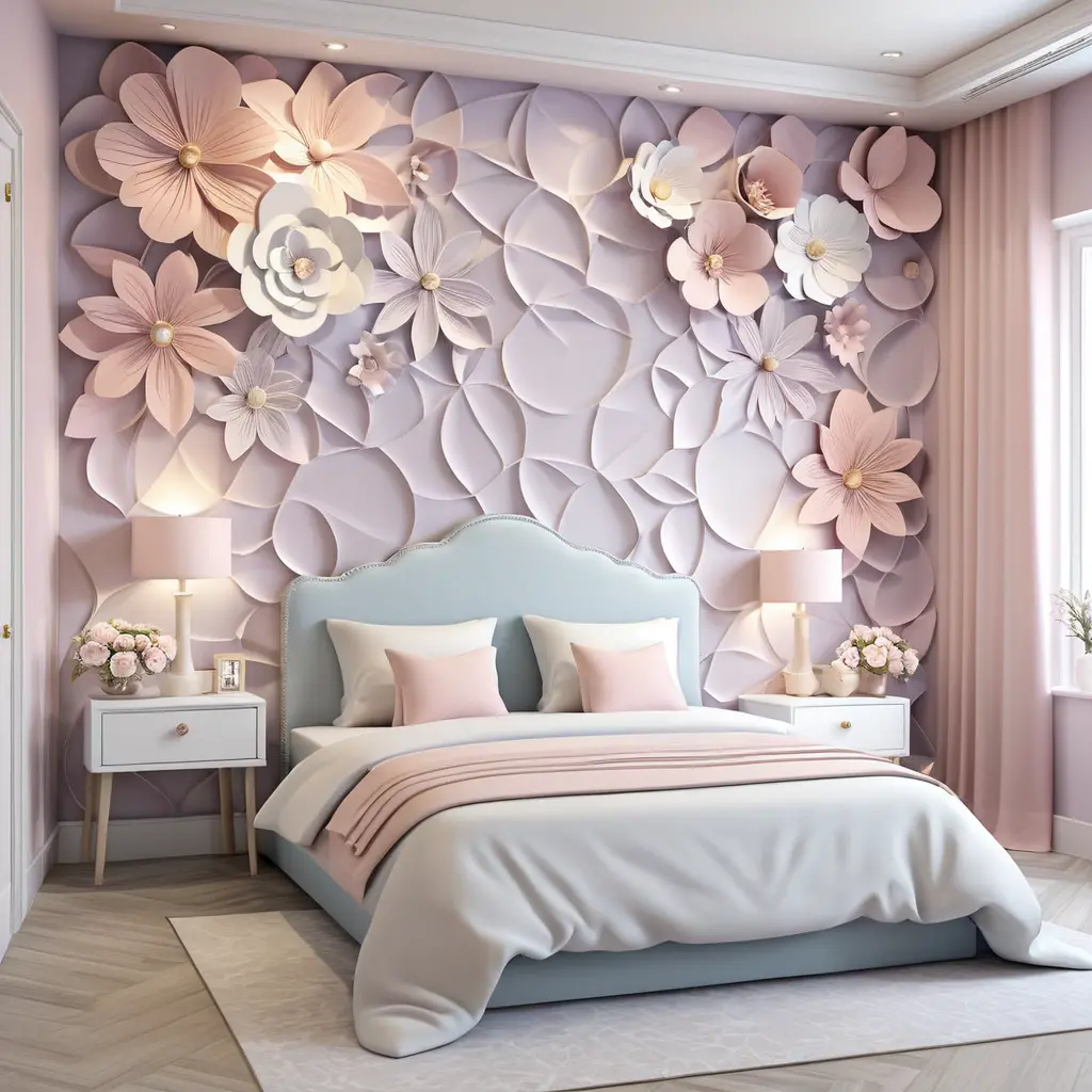 Flower-Inspired 3D Panels for a Feminine Touch