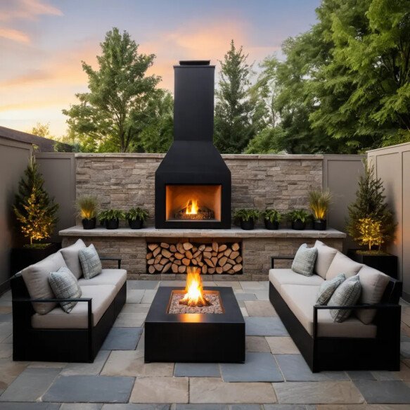 Freestanding Outdoor Fireplace