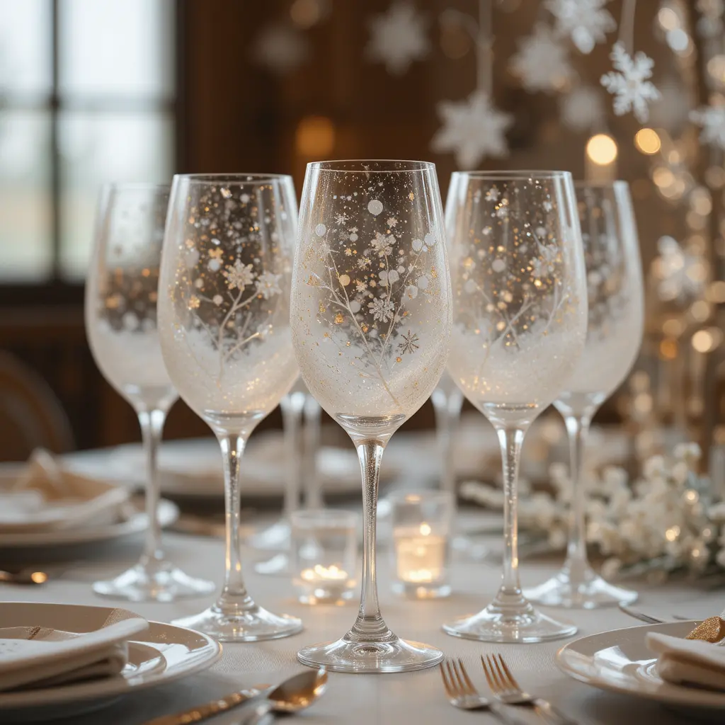 Frosted Wine Glasses