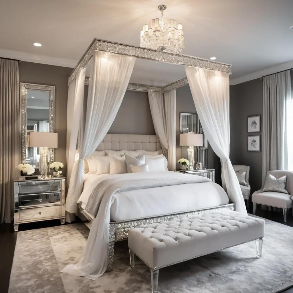 Glamorous Canopy with Crystal Accents