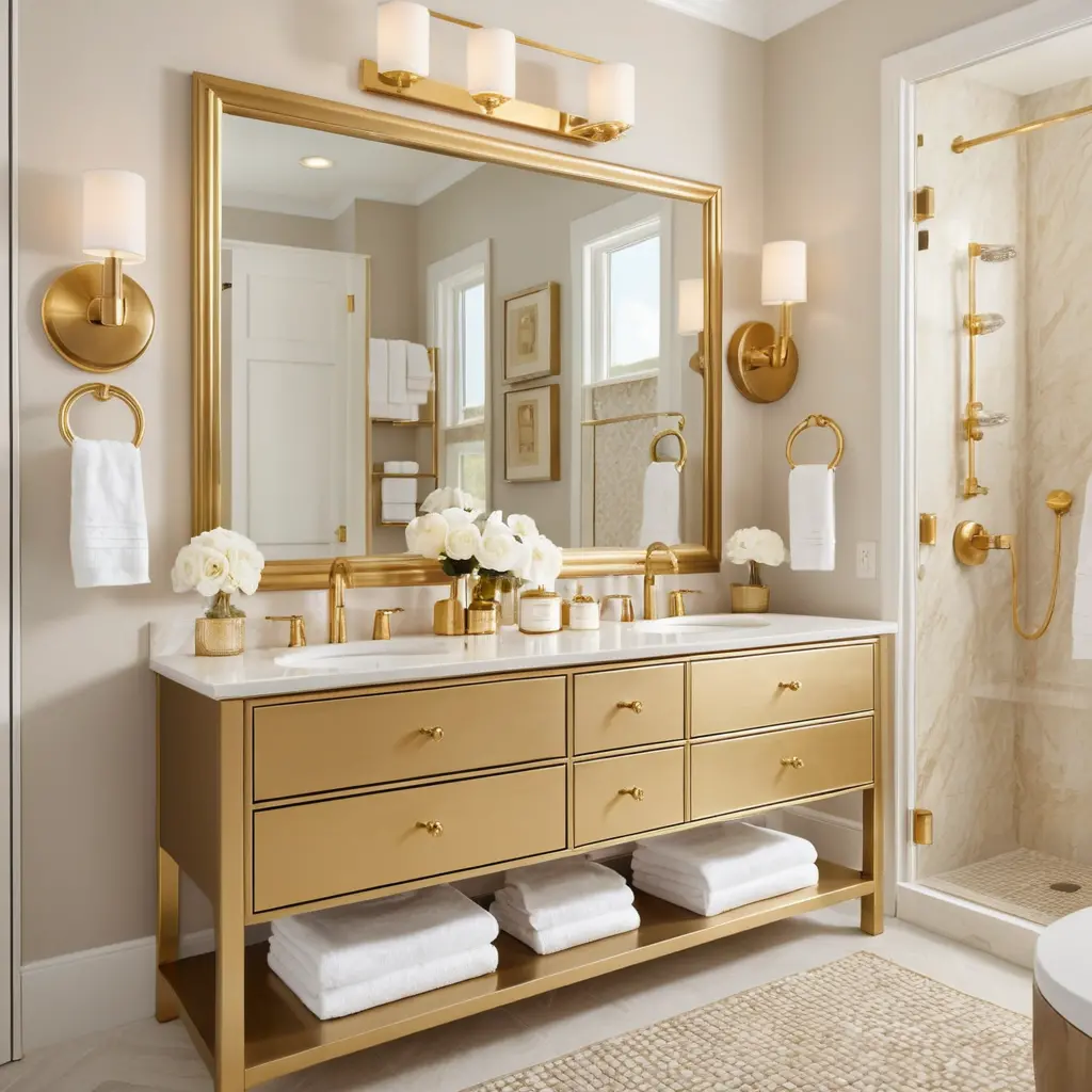 Gold Bathroom Accents