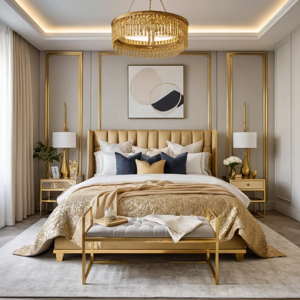Gold Bed Frames for a Statement Piece