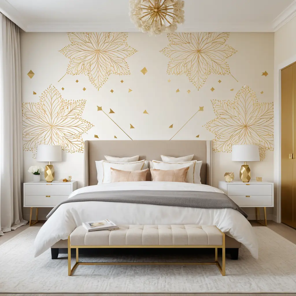 Gold Wall Decals for Subtle Elegance