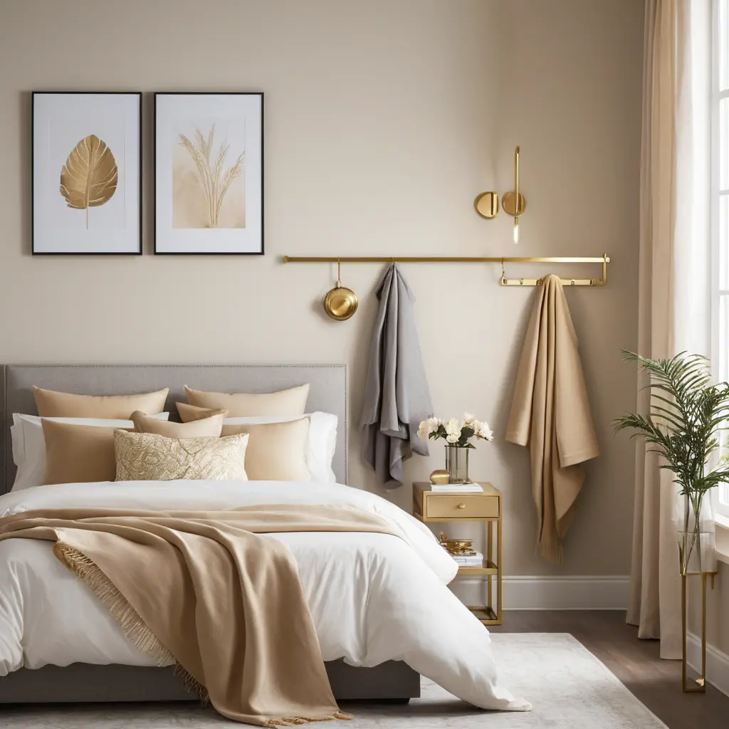 Gold Wall Hooks for Practical Style