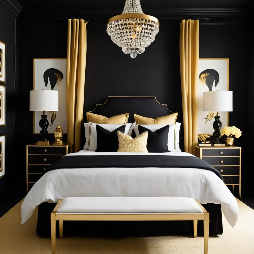 Gold and Black Color Combo for Drama