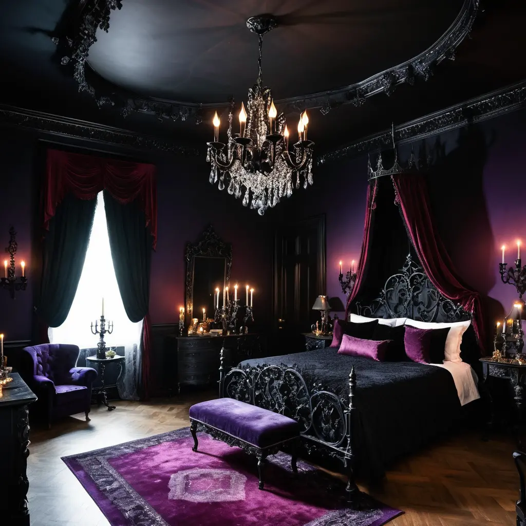 Gothic Chandeliers with Crystals
