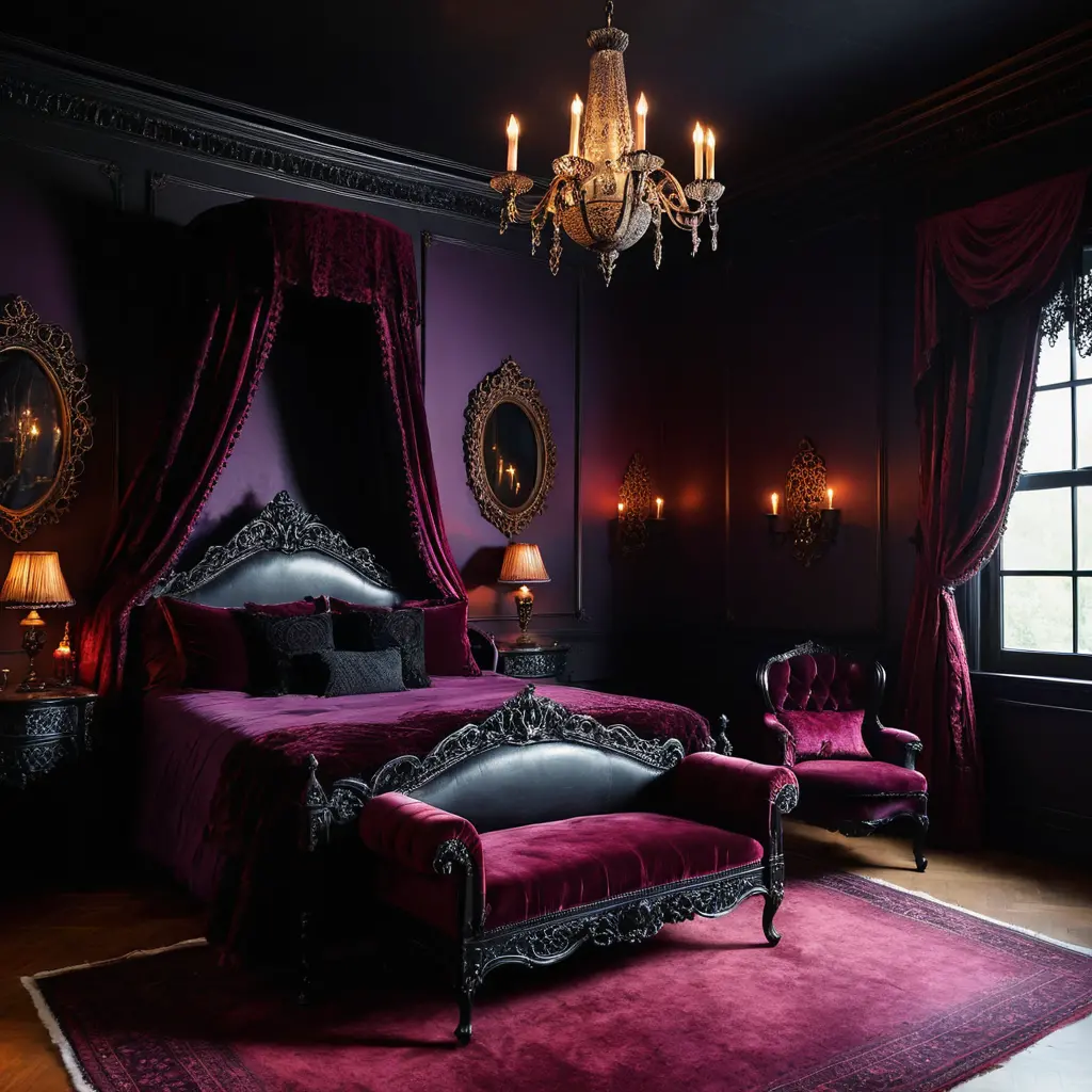 Gothic-Inspired Bedroom