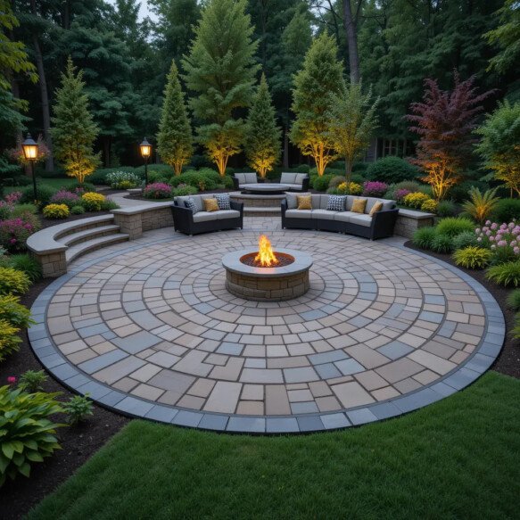 Grand Circular Patio Design
