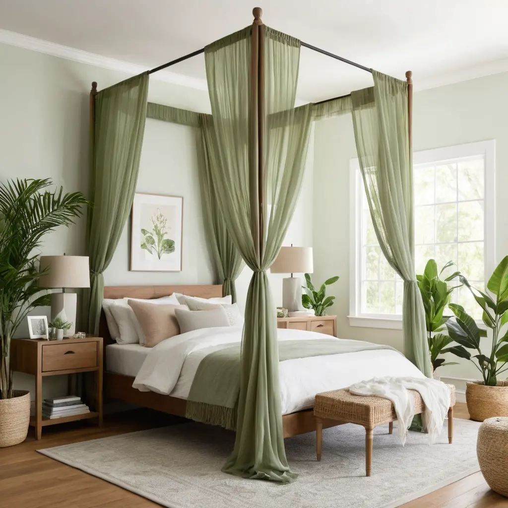 Green Bed Canopy