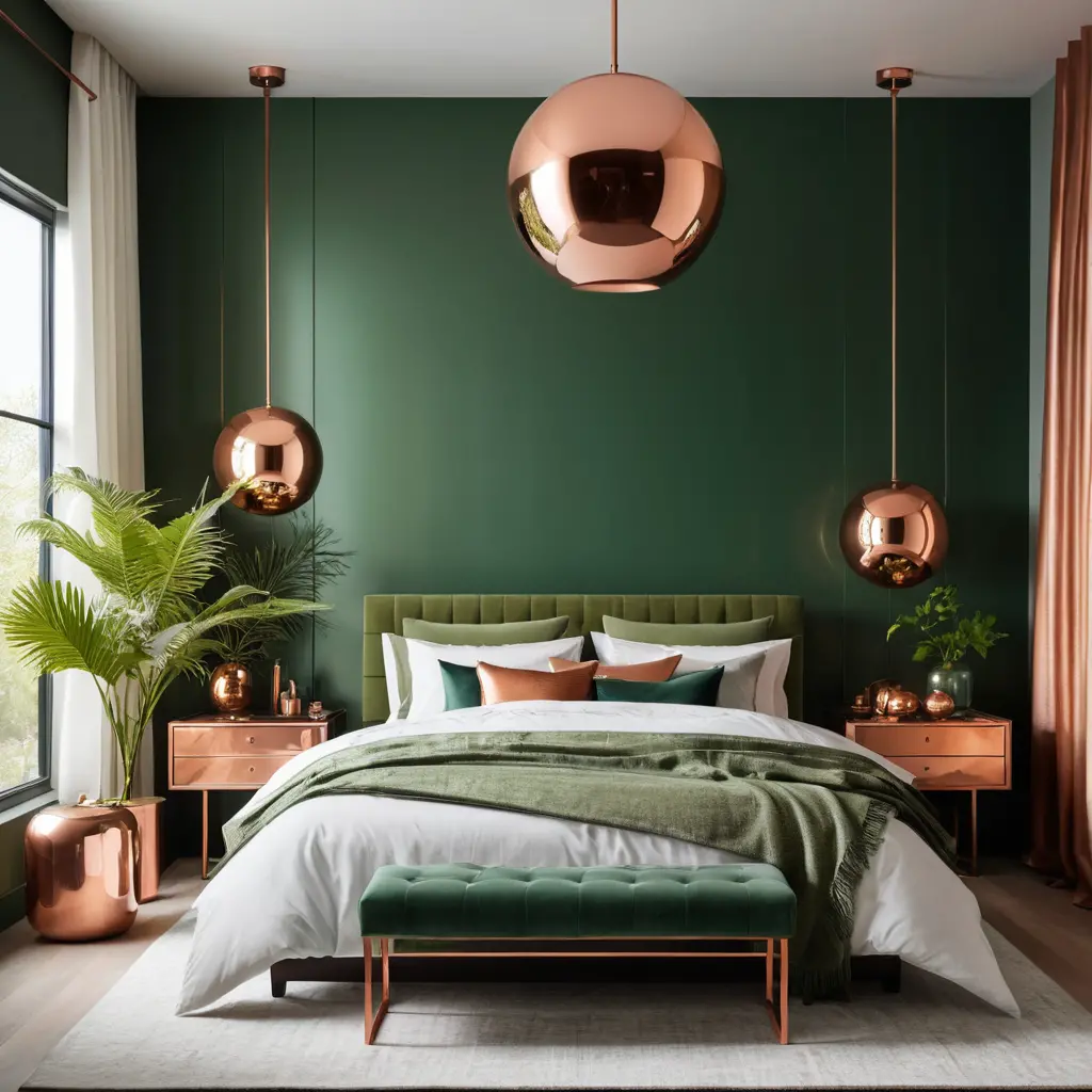 Green and Copper Accents