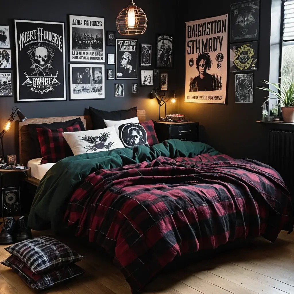 Grunge-Inspired Bedding