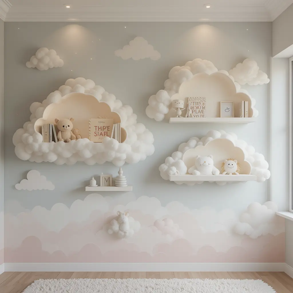 Hanging Cloud Shelves