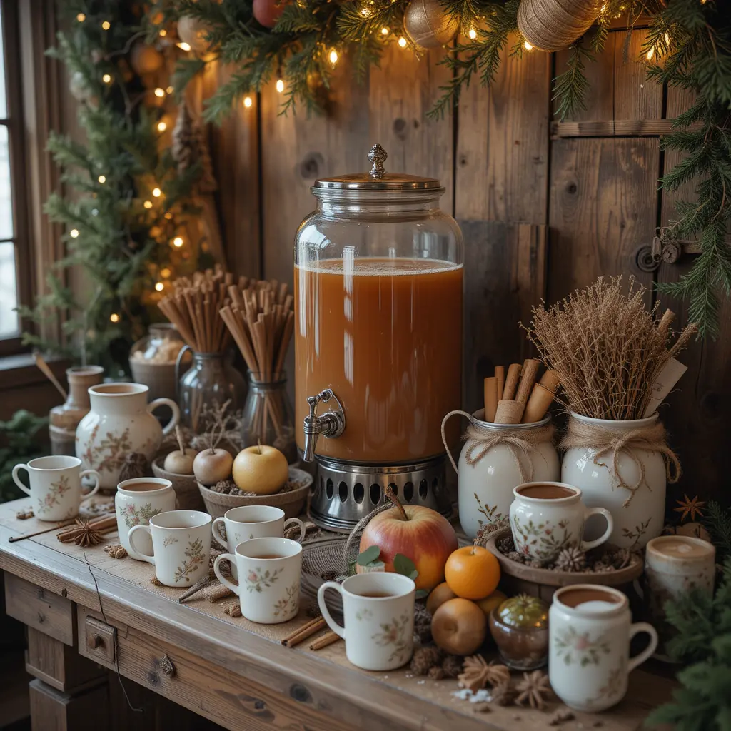 Hot Apple Cider Station