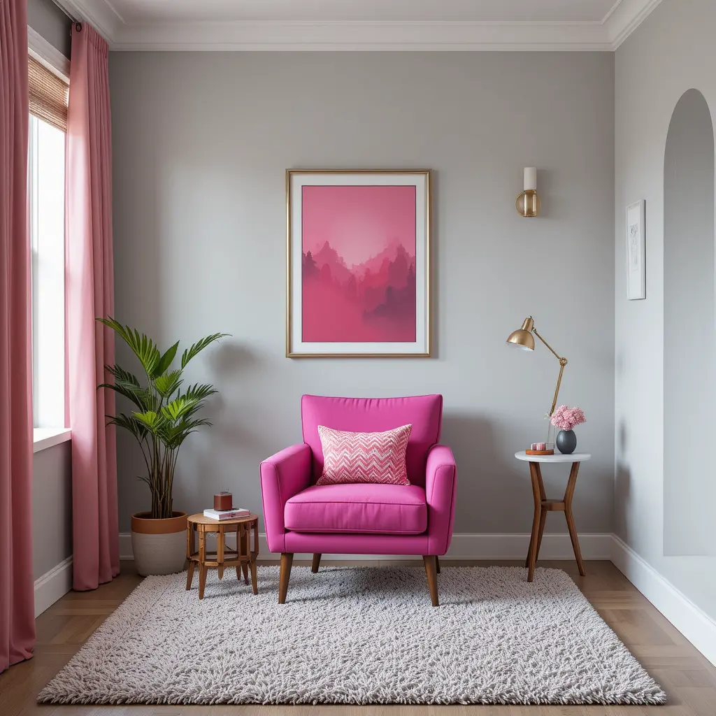 Hot Pink Accent Chair