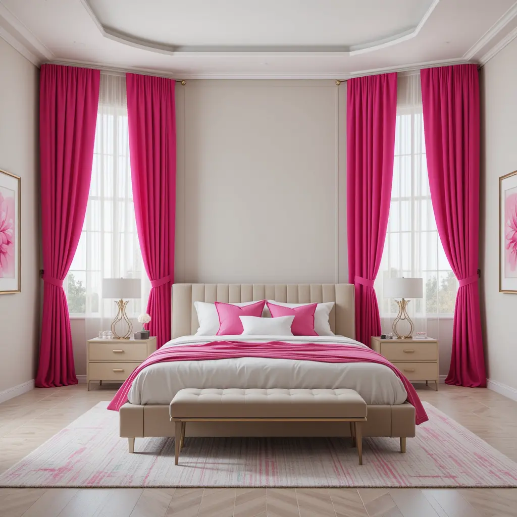Hot Pink Curtains