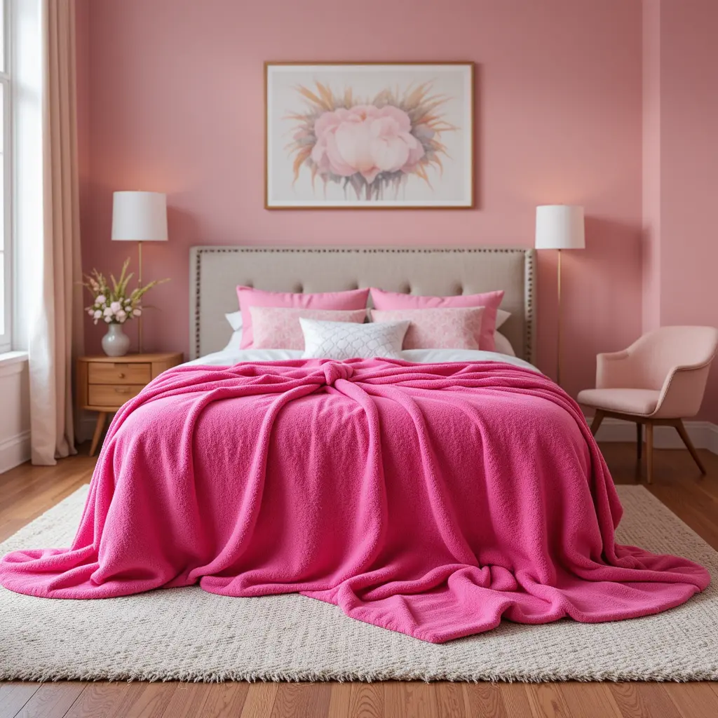 Hot Pink Throw Blankets