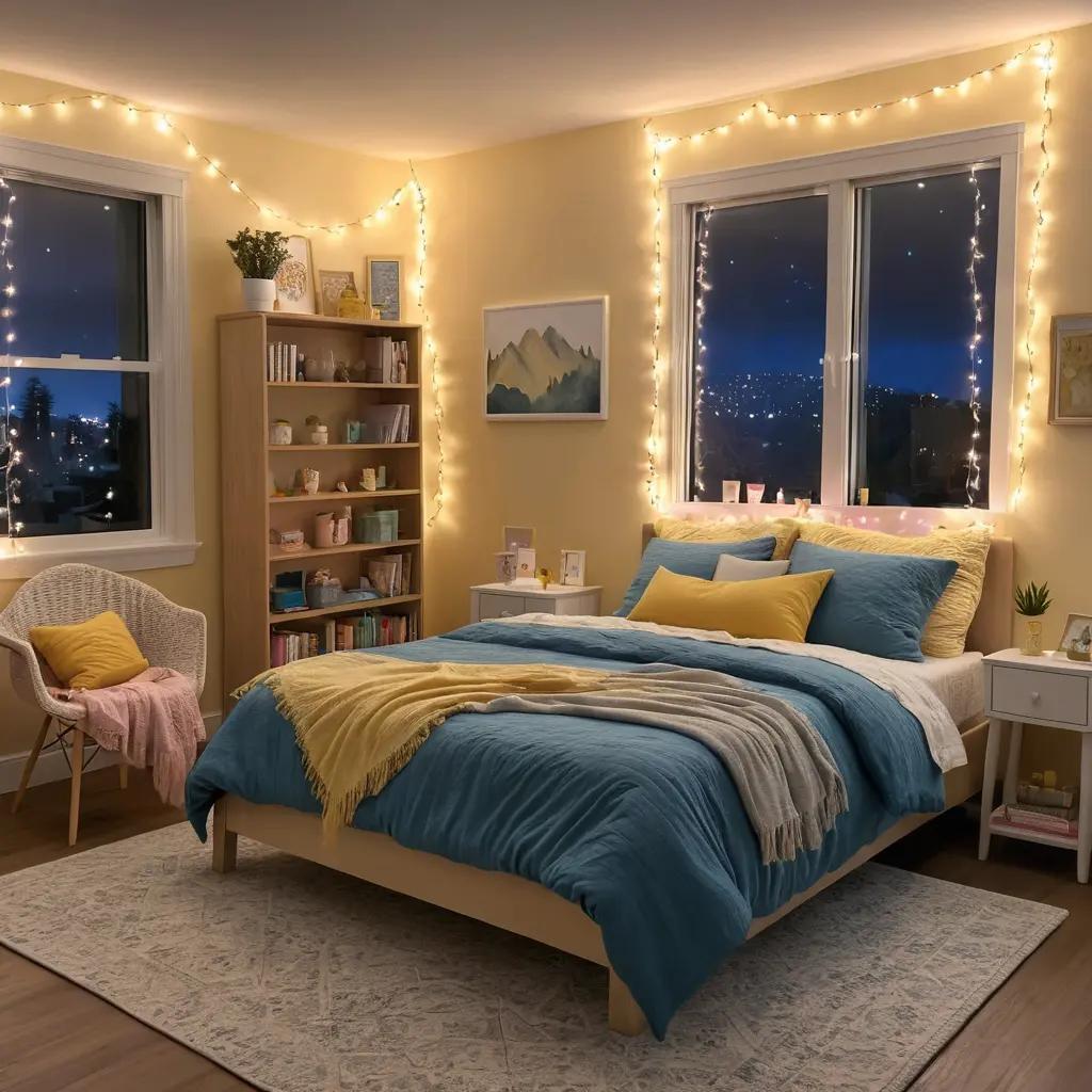 LED String Lights Wrapped Around Furniture