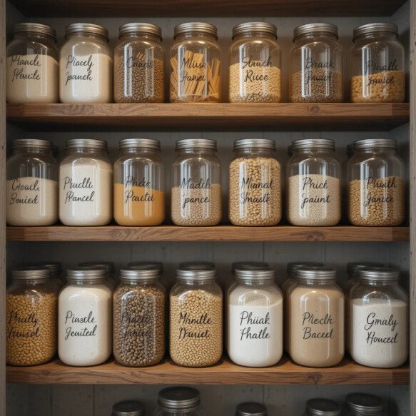 Labelled Glass Jars