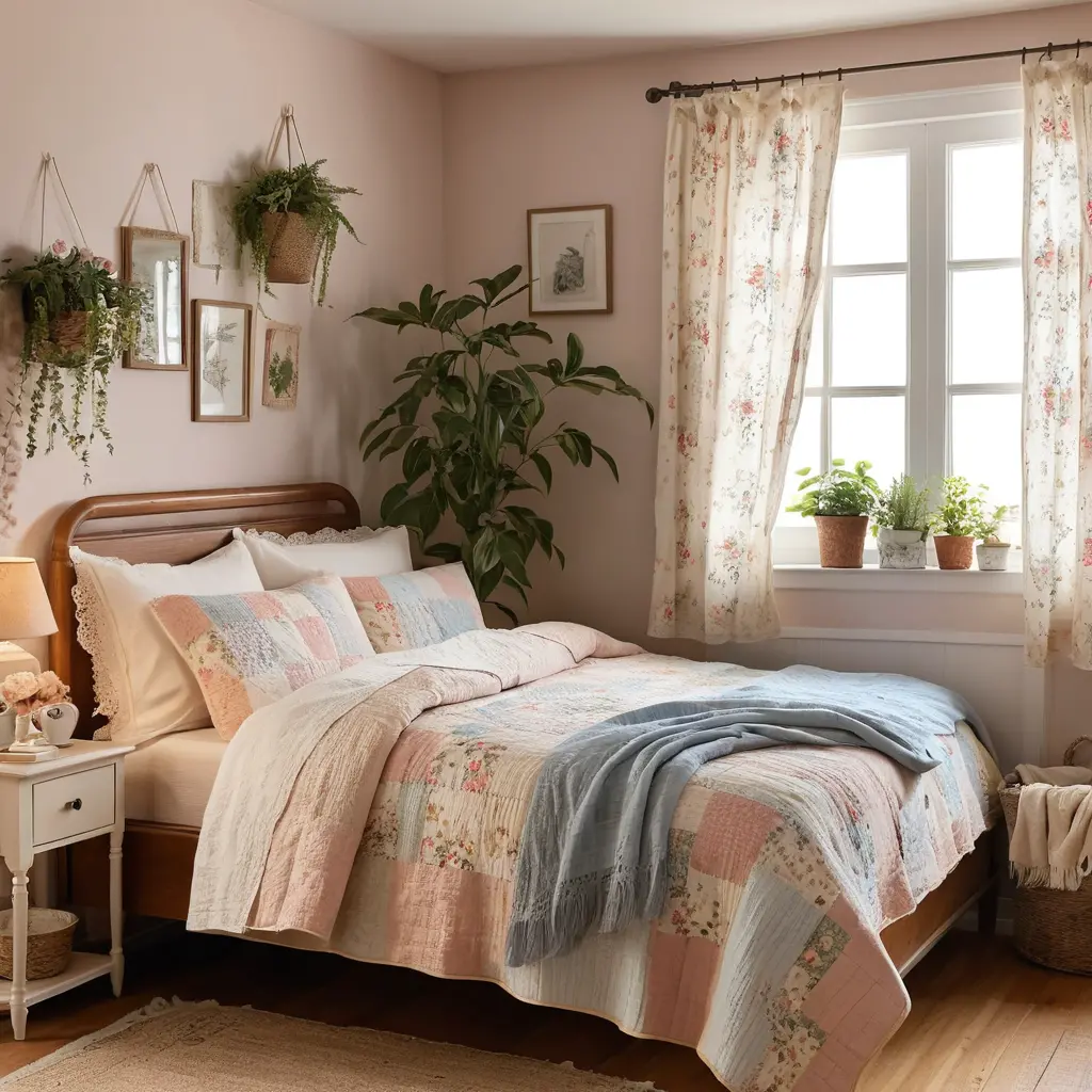 Layer Soft Fabrics with Vintage Quilts