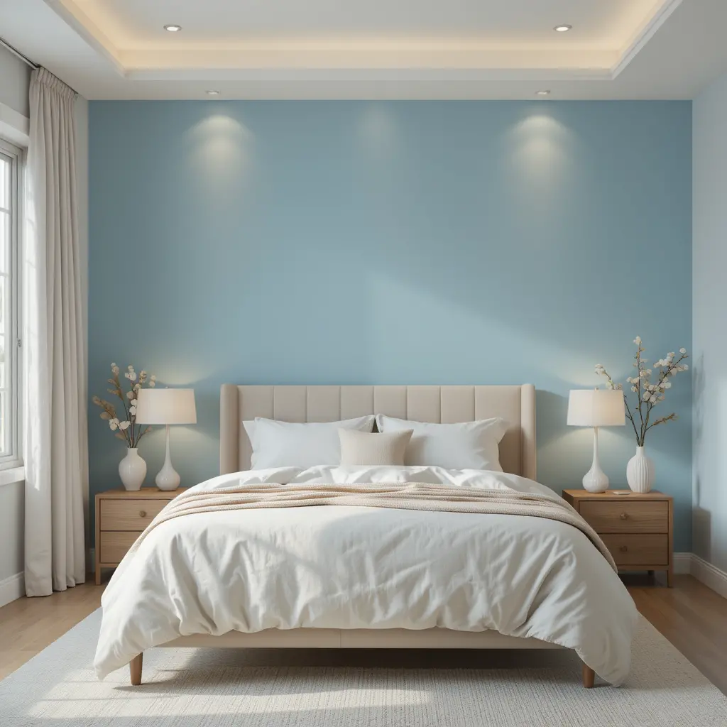Light Blue Accent Wall